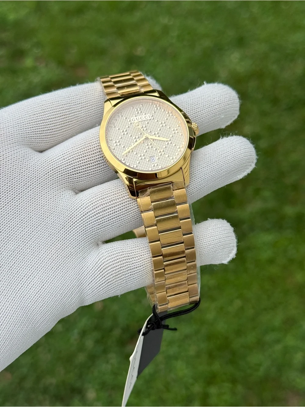 GUCCI G-Timeless Gold-Tone Stainless Steel Watch Mens